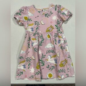 Mini Boden Pink Dress with Mythical Print